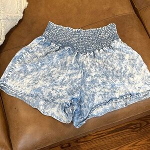 Thread & Supply High Waist Blue Patterned Shorts